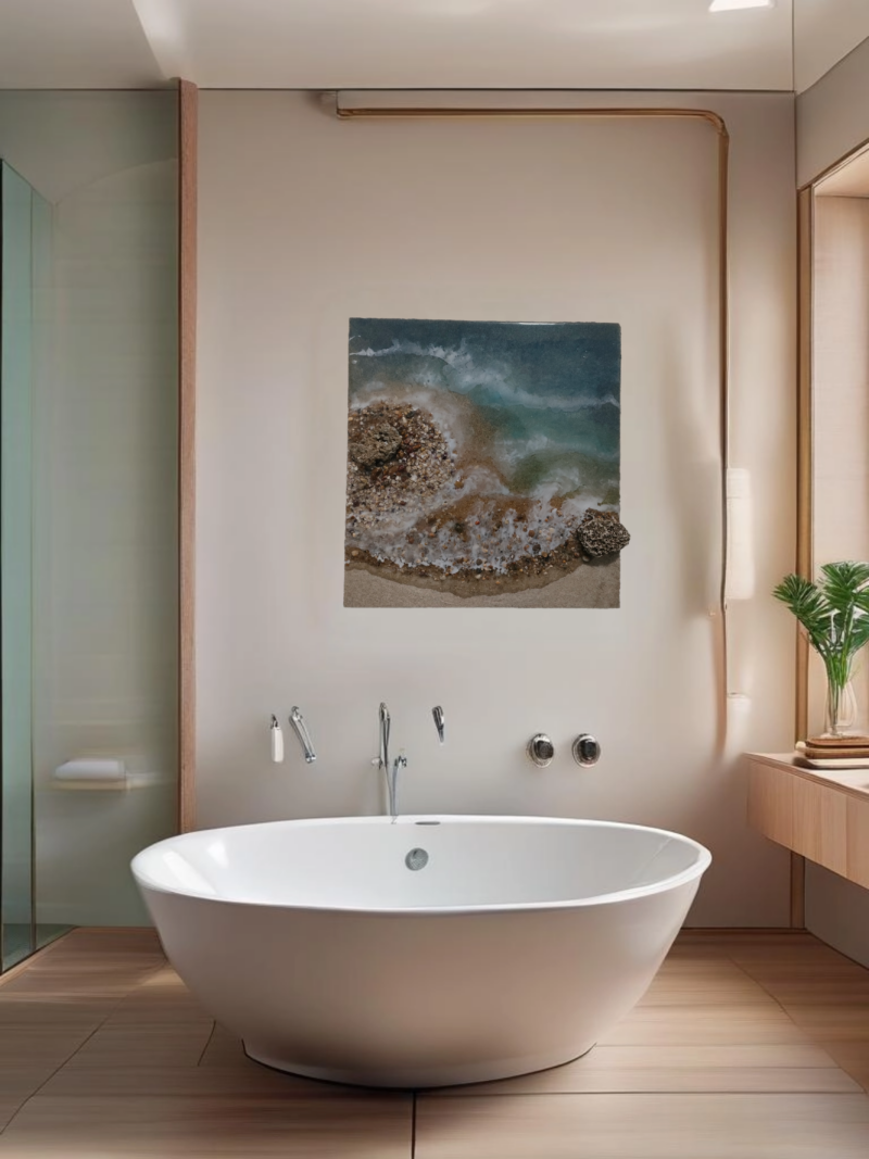 Quadro Oceano em resina